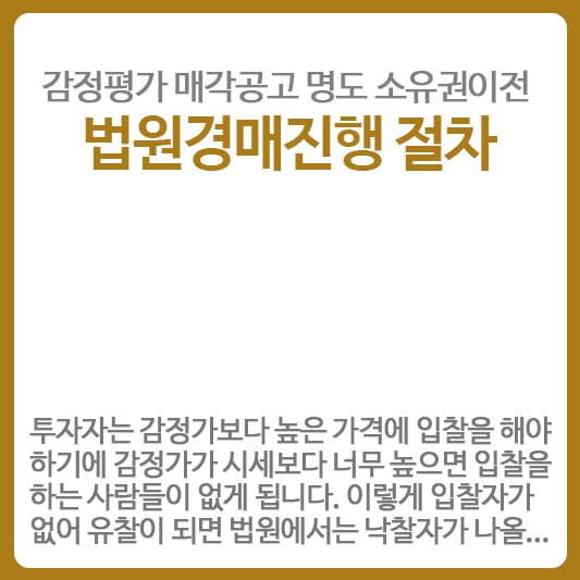 법원 경매 절차 진행과정