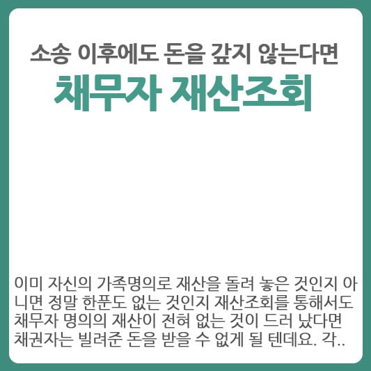 채무자 재산조회