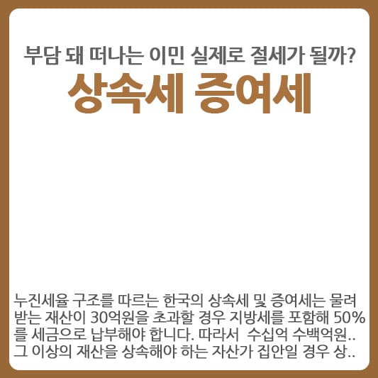 상속세 피해 이민가면 실제 절세 될까?