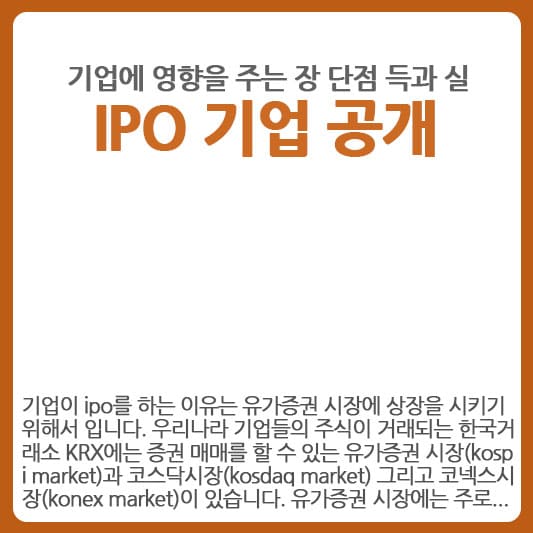 기업이 ipo 기업공개를 하는 이유